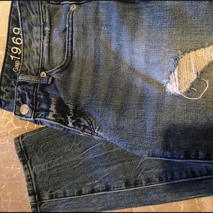 Distressed Gap jeans